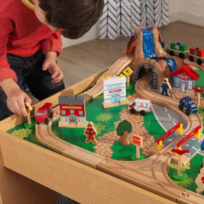 Kidkraft wooden train on sale play table