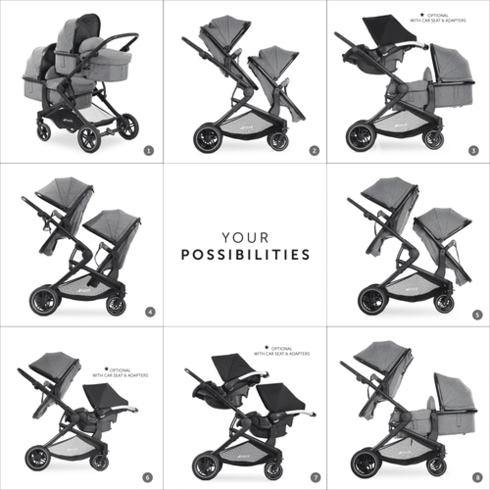 Double stroller cheap and carseat