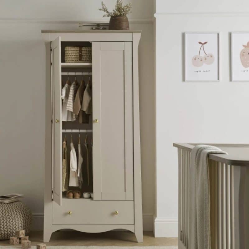 CuddleCo Clara 2 Door Nursery Wardrobe - Cashmere & Ash - Baby and ...